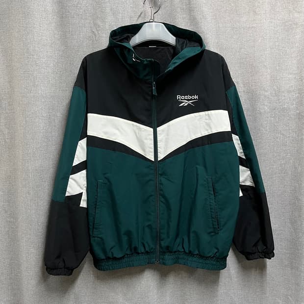 [M/오버핏] 리복 Reebok 후드 바람막이 집업 자켓