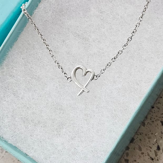 티파니앤코 러빙하트 팔찌 실버 M사이즈 17.8cm [정품/풀구성]