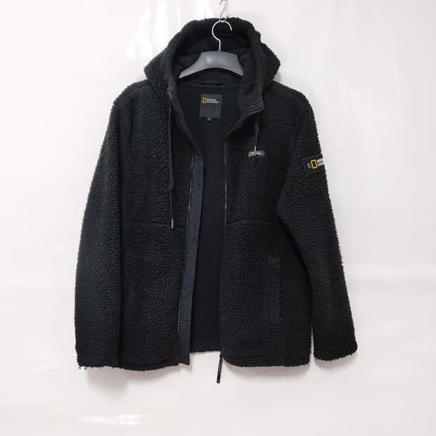 NATIONAL GEOGRAPHIC 내셔널 지오그래픽 후드 뽀글이 점퍼
