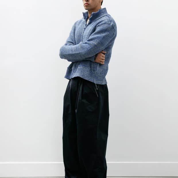 카미엘 포트젠스 슈트팬츠 코튼 네이비