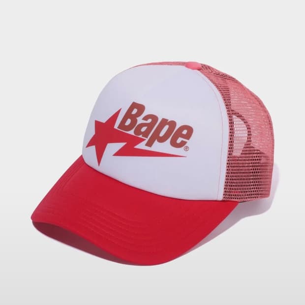 베이프 스타 메쉬 캡 RED