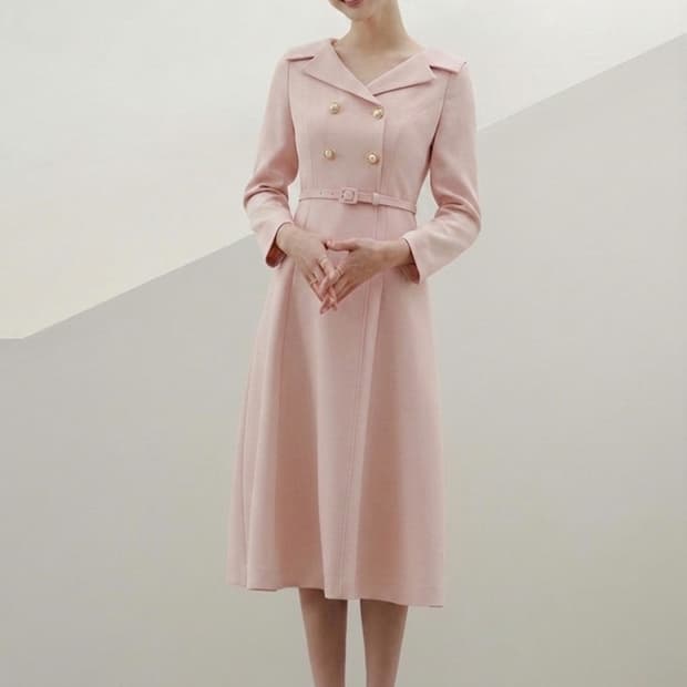 잇미샤 벨티드 페미닌 원피스 55사이즈