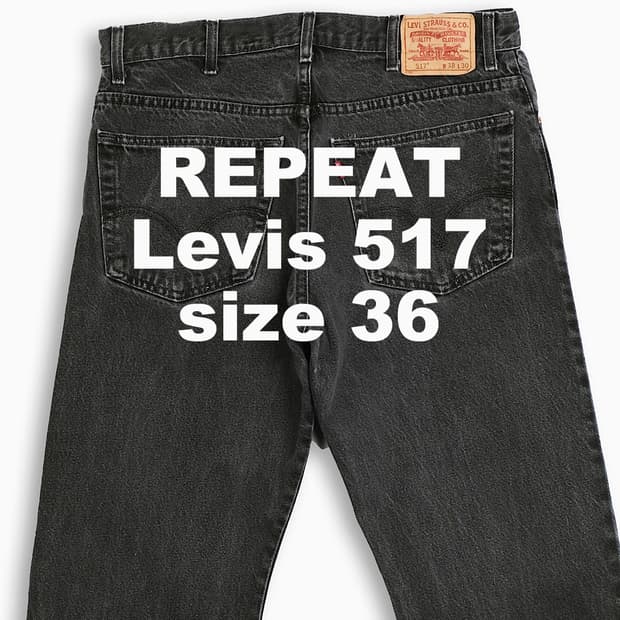 빈티지 리바이스 517 흑청 36 인치 LV5173854