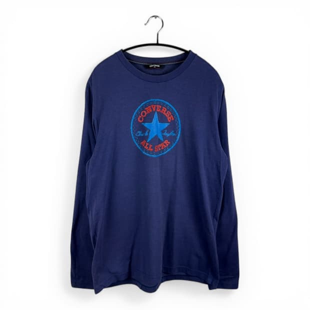 (105) 컨버스 자수로고 긴팔 티 퍼플