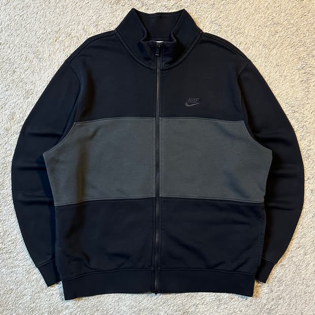 나이키 신형 스우시 코튼 배색 트랙탑 져지