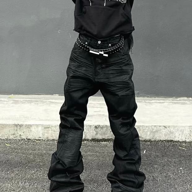 fitted floor-length pants