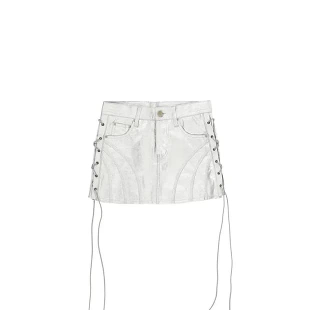 kierre키에르EYELET LEATHER SKIRT키레아일렛레더