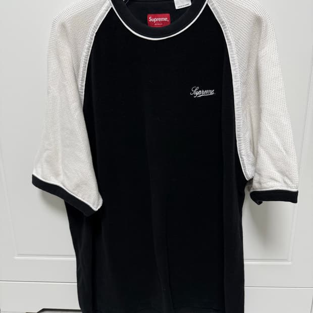 슈프림 테리 라글란 숏슬리브 탑