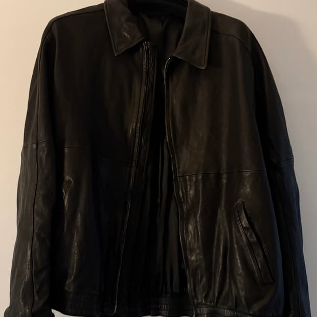 유스 워시드 레더 블루종 s