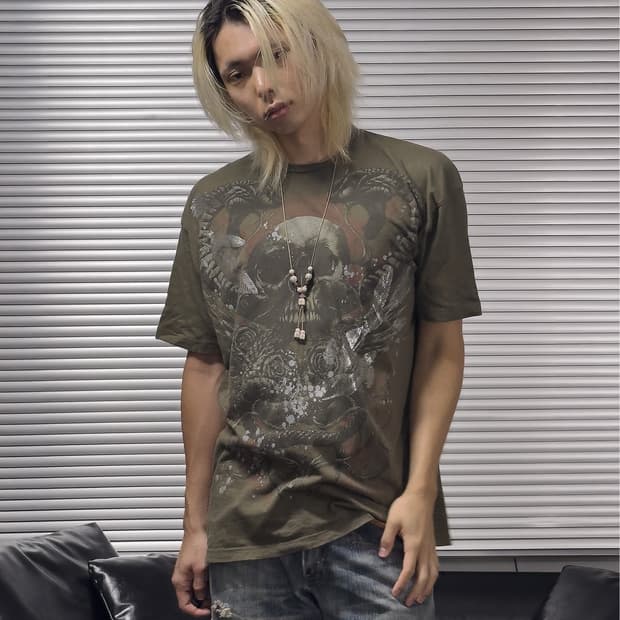 {UNKNOWN} Skull Snake Graphic Tee
