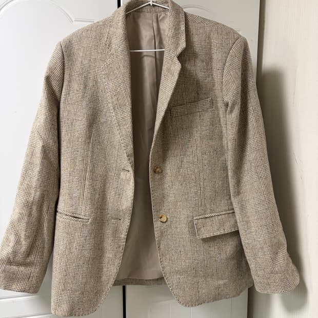 그로브 스토어 체크 울자켓