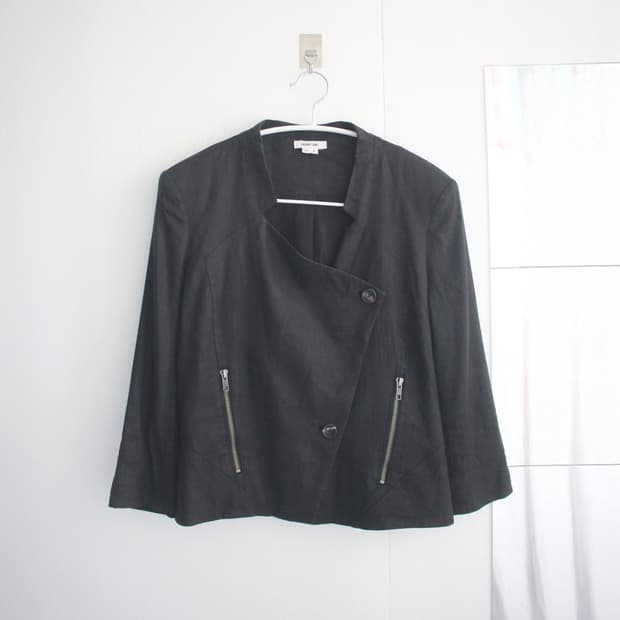helmut lang unbalance linen jacket