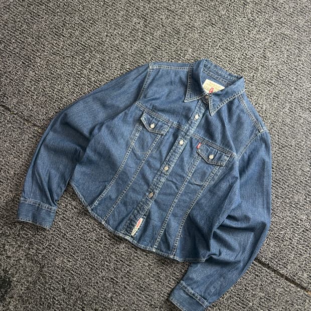 리바이스 레드 탭 오리지널 크롭 데님 트러커 자켓 2812