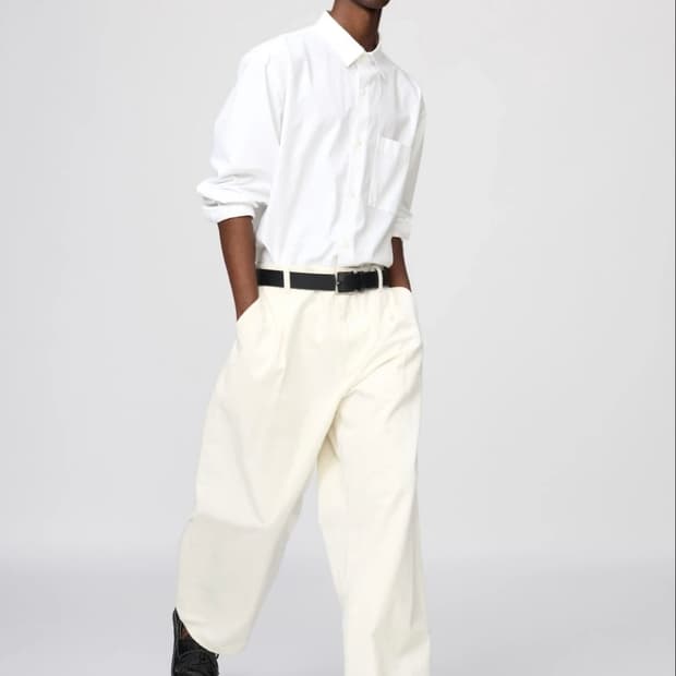 26SS 신상 유니클로 C 배럴팬츠 오프화이트 L 새상품 484875