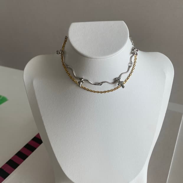 십자가 두줄 팔찌