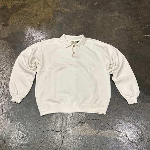 90s LL Bean  엘엘빈 USA 버튼 니트 헨리넥 L