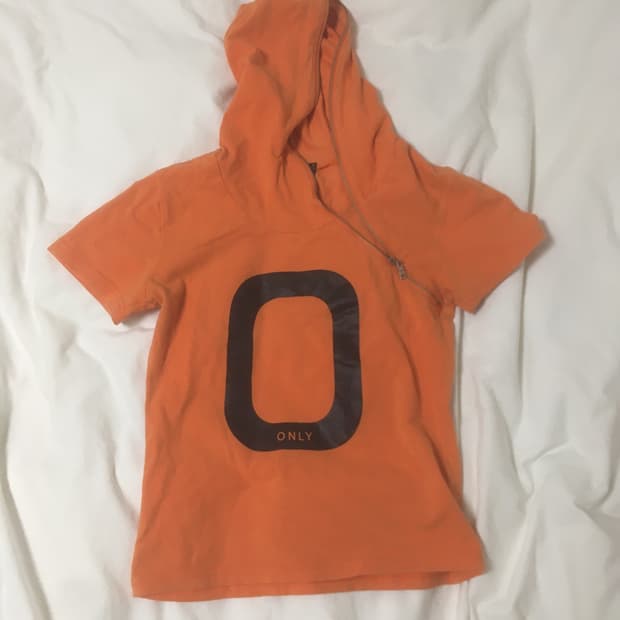ONLY orange zip hoodie