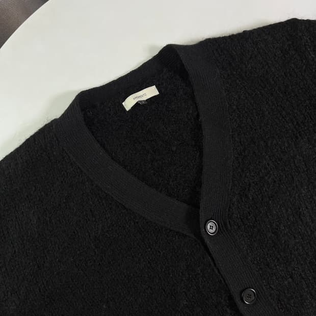 아모멘토 그랜파 가디건 블랙 / L