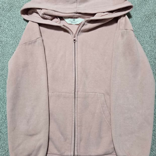 주니어 H&M 핑크색 후드집업130-140