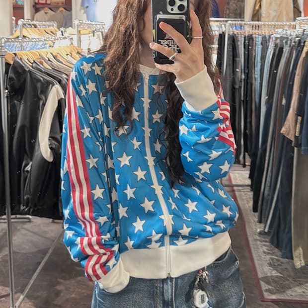 아디다스 제레미스캇 타이테일 집업 져지 빈티지 M