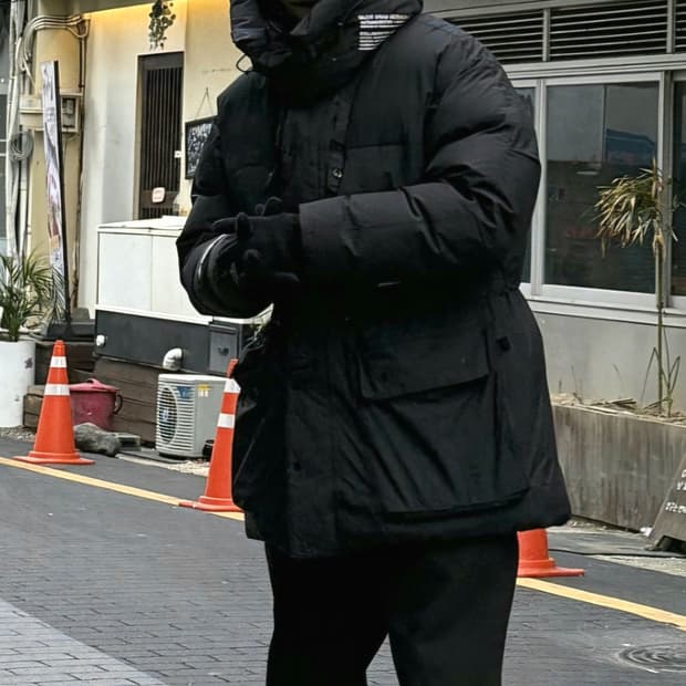 [M] 올리브드랩서비스 ods 밀레 아틱 파카 블랙 패딩