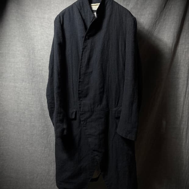 KLASICA Asymmetric Stand Collar Coat