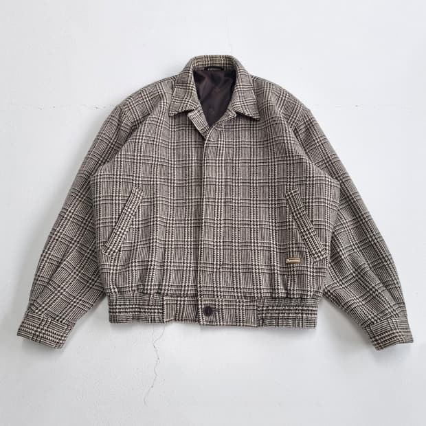 AQUASCUTUM 아쿠아스큐텀 하운드투스 블루종 자켓 - L