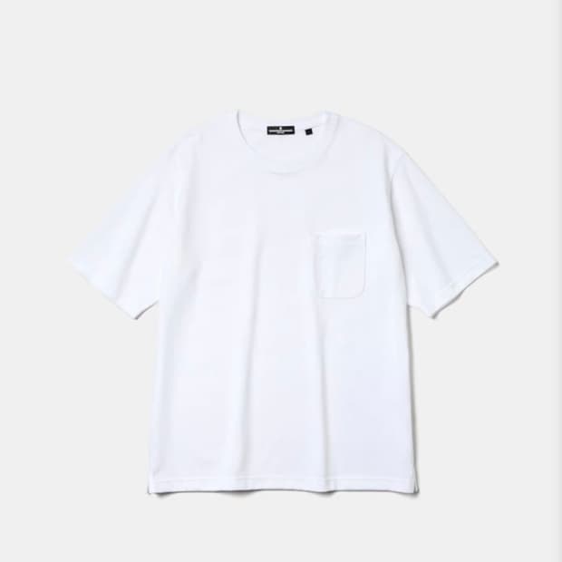 [3XL] GU 엔지니어드 가먼츠 드라이 카노코 크로스넥 티셔츠 화이트