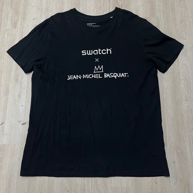 스와치 X 장 미셸 바스키아 빅로고 반팔티 XL/105