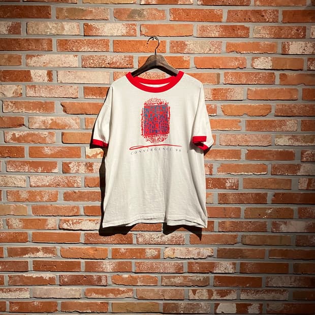 90s USA 빈티지 헤인즈 링거 티셔츠