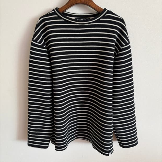 벤시몽 스트라이프 긴팔 티셔츠 블랙 XL