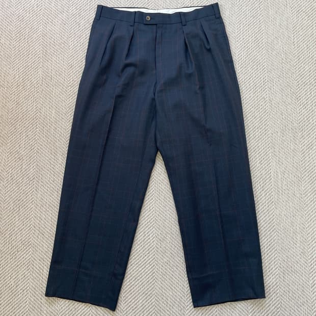 제이프레스 글렌 체크 슬렉스 