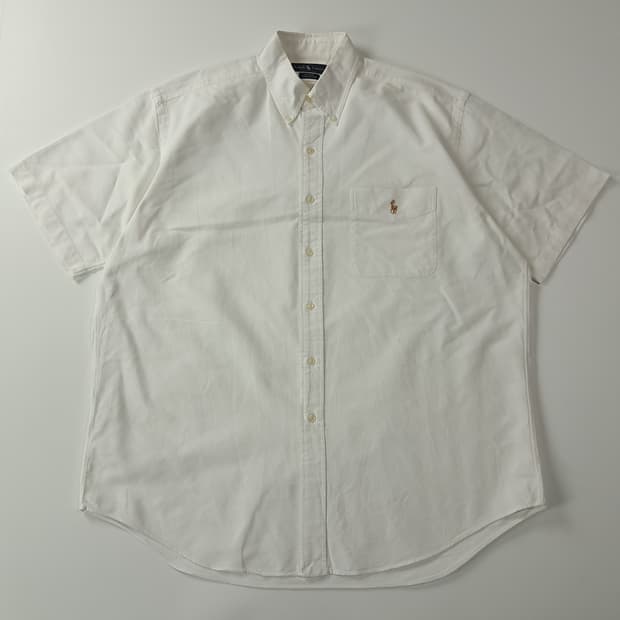 CA182 L 폴로 블레이크 90s 화이트 반팔 셔츠 남방