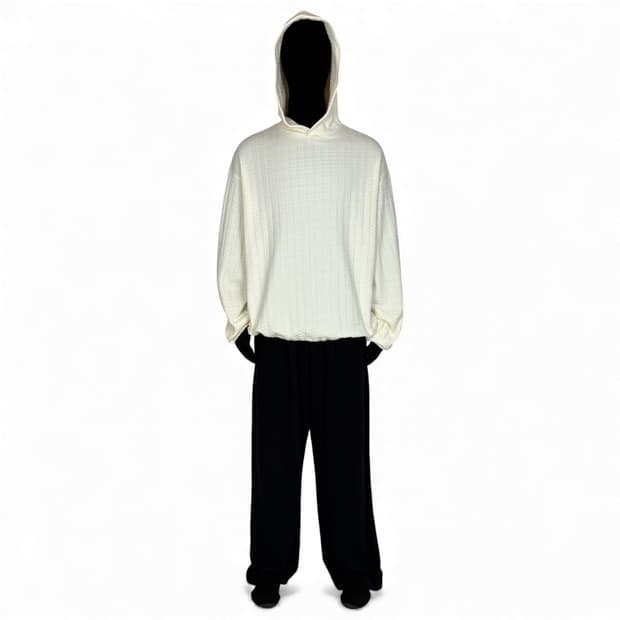 논플로어 non floor 오버사이즈 니트 후디 후드티