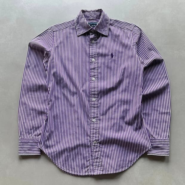 폴로 랄프로렌 스트라이프 셔츠 퍼플