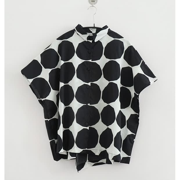 에프터먼데이 big dot back slit shirts