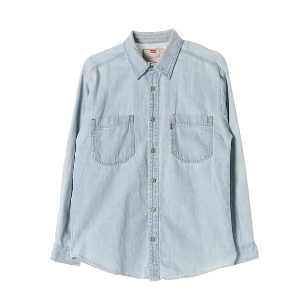 리바이스 라이트 블루 데님 셔츠 L