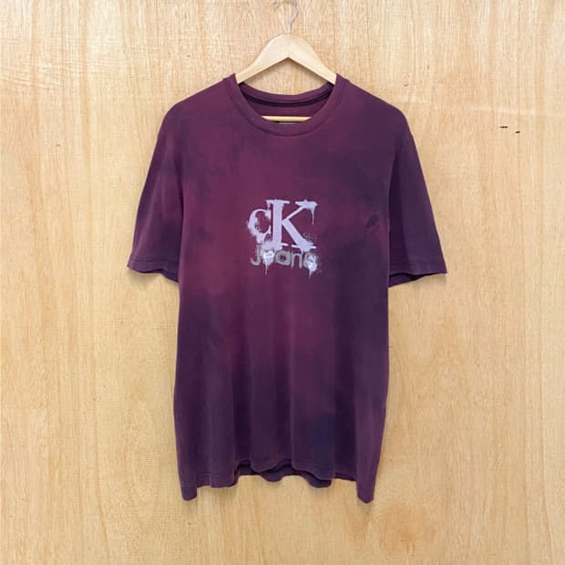 CALVIN KLEIN bleach washed t-shirts