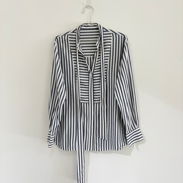 vintage tie neck shirt  