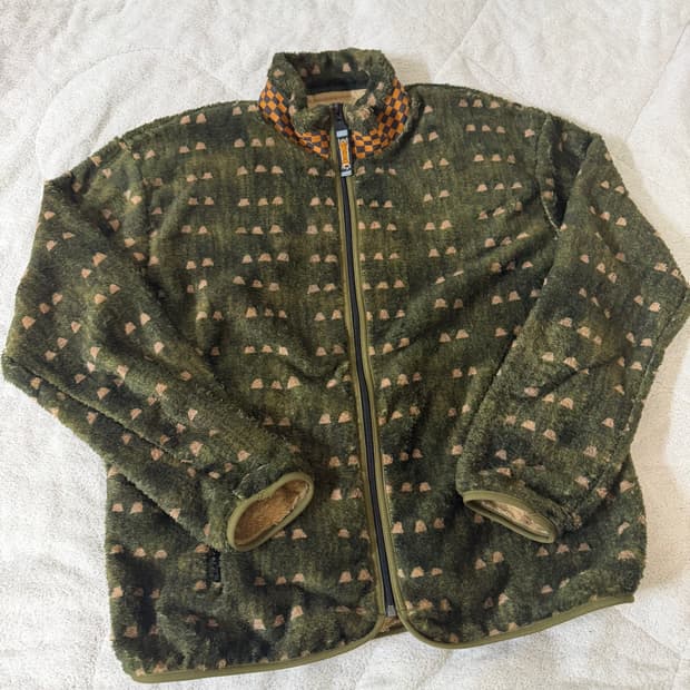 [5] 캐피탈 아이리스 플리스 집 블루종 카키