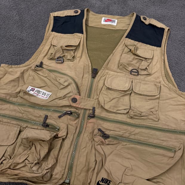 [정품/100] 90s 나이키 삼나 멀티포켓 탄창 조끼 베스트 자켓