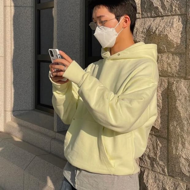 XL ) 인템포무드 오버핏 후드