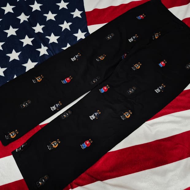 FTP 폴로 랄프로렌 베어 치노 팬츠 블랙