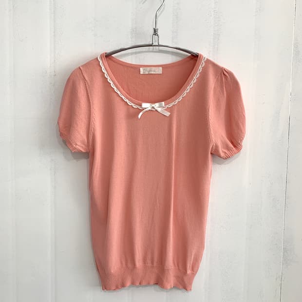 Coral Airy Knit Top