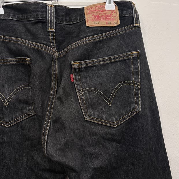 리바이스 501 오리지널 레귤러핏 진청 데님팬츠