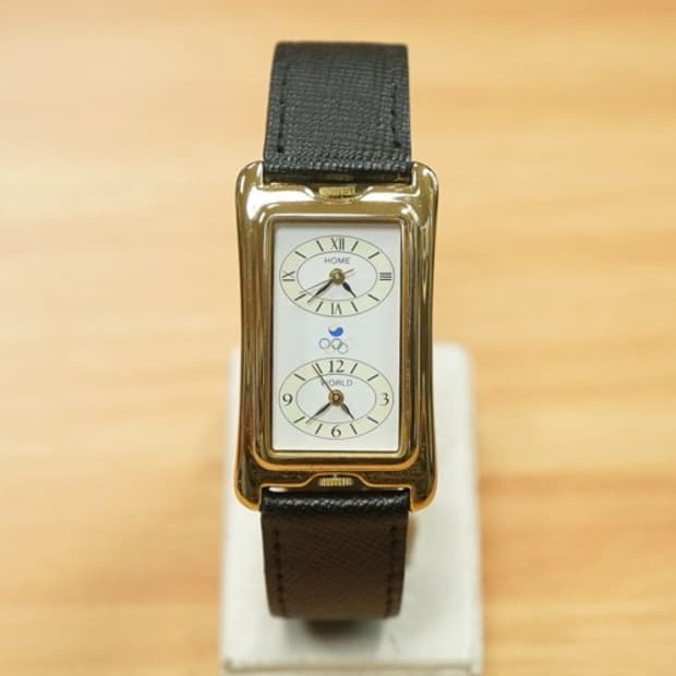 88 서울 올림픽 듀얼 타임 금장 쿼츠 시계