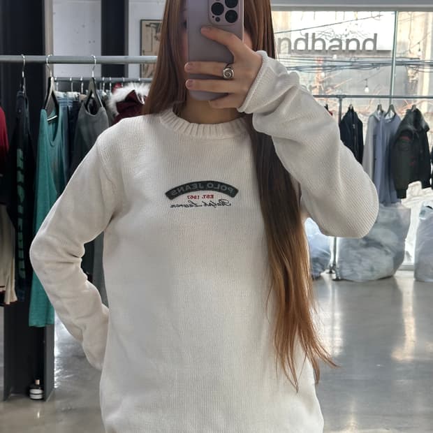 폴로랄프로렌 진스 크루넥 니트