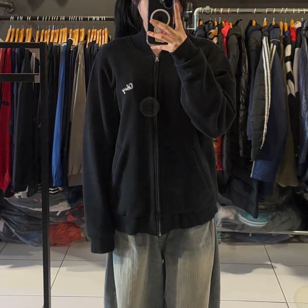 오베이 코튼 블랙 집업