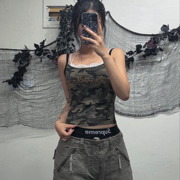 1JINN STUDIO 카모 큐빅 슬리블리스