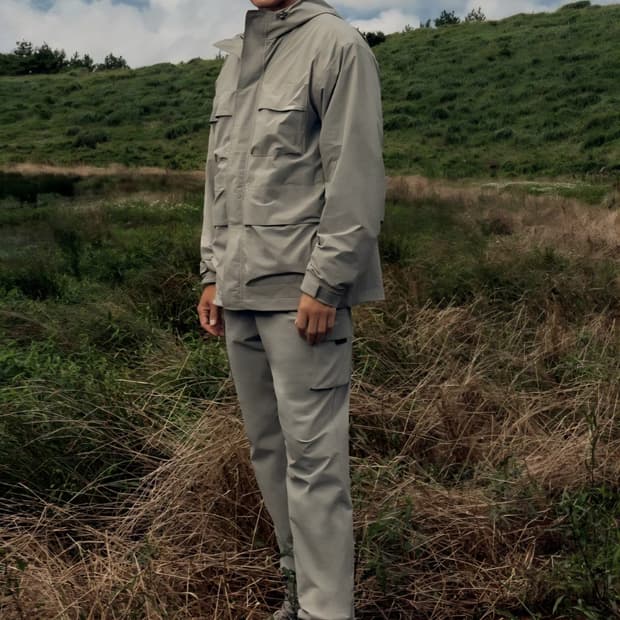 스노우피크 아웃도어 캠플 포켓 바람막이 BB S24FMCWB12 카키그레